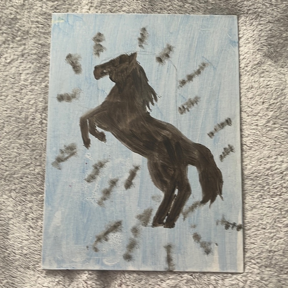 Horse graceful painting